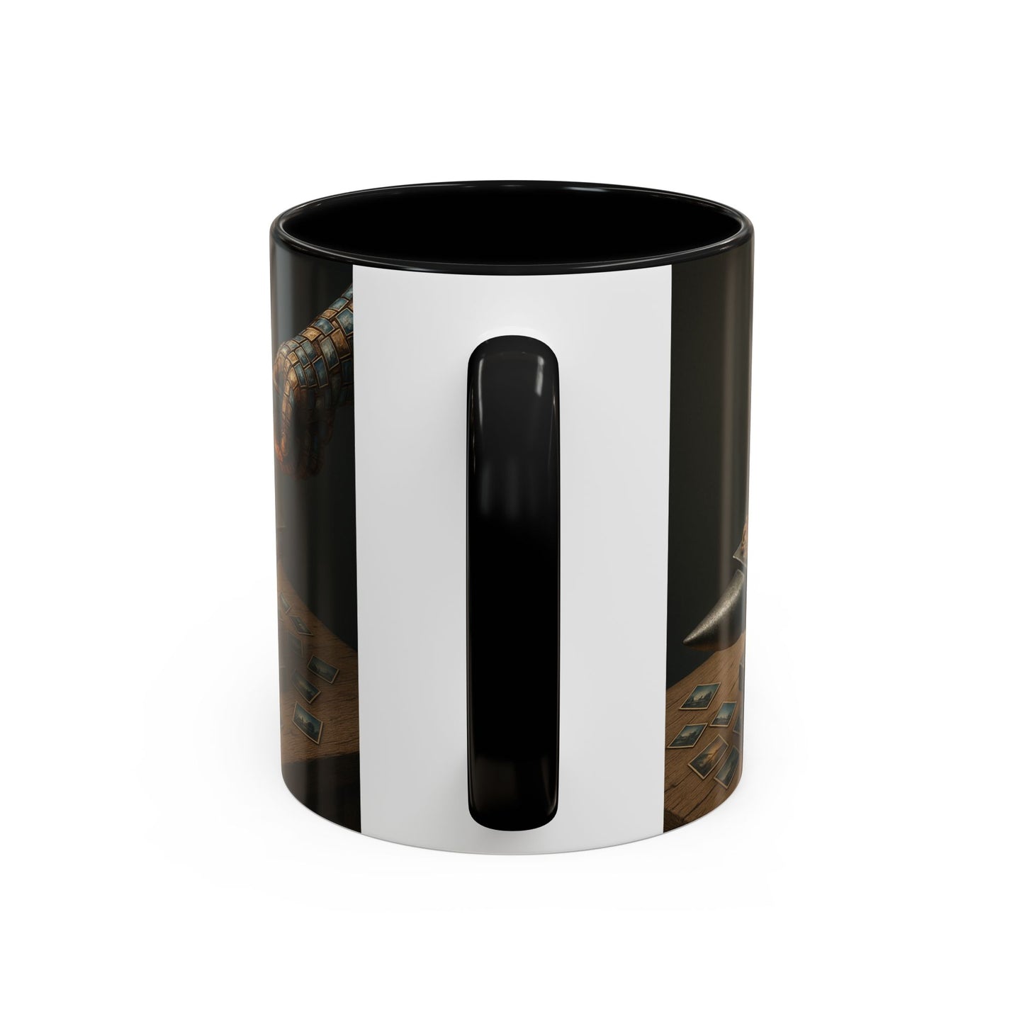 Mnéthos | Mug – Ceramic 11 oz (325 ml) Coffee/Tea Cup, Black Interior & Handle