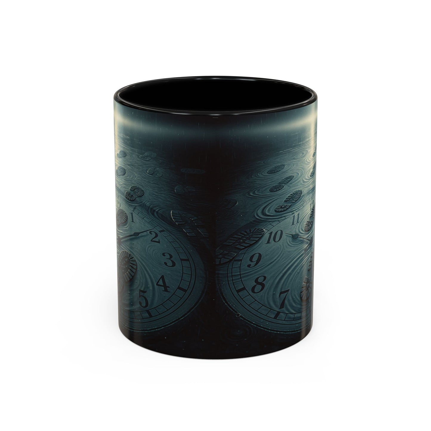 Vestund | Mug – Ceramic 11 oz (325 ml) Coffee/Tea Cup, Black Interior & Handle