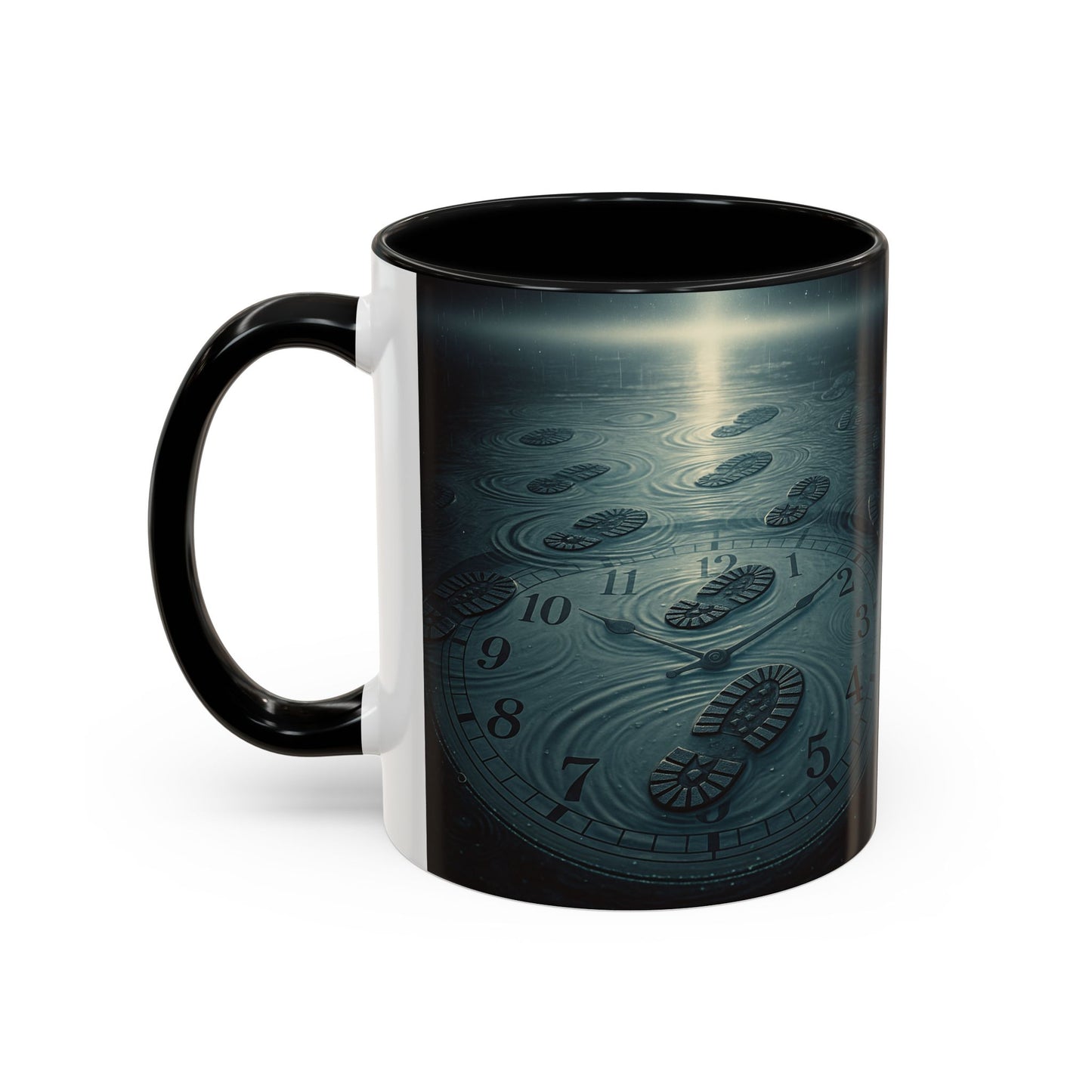 Vestund | Mug – Ceramic 11 oz (325 ml) Coffee/Tea Cup, Black Interior & Handle