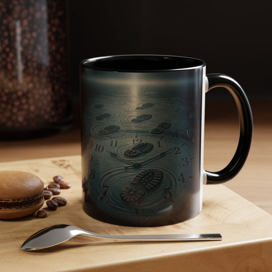 Vestund | Mug – Ceramic 11 oz (325 ml) Coffee/Tea Cup, Black Interior & Handle