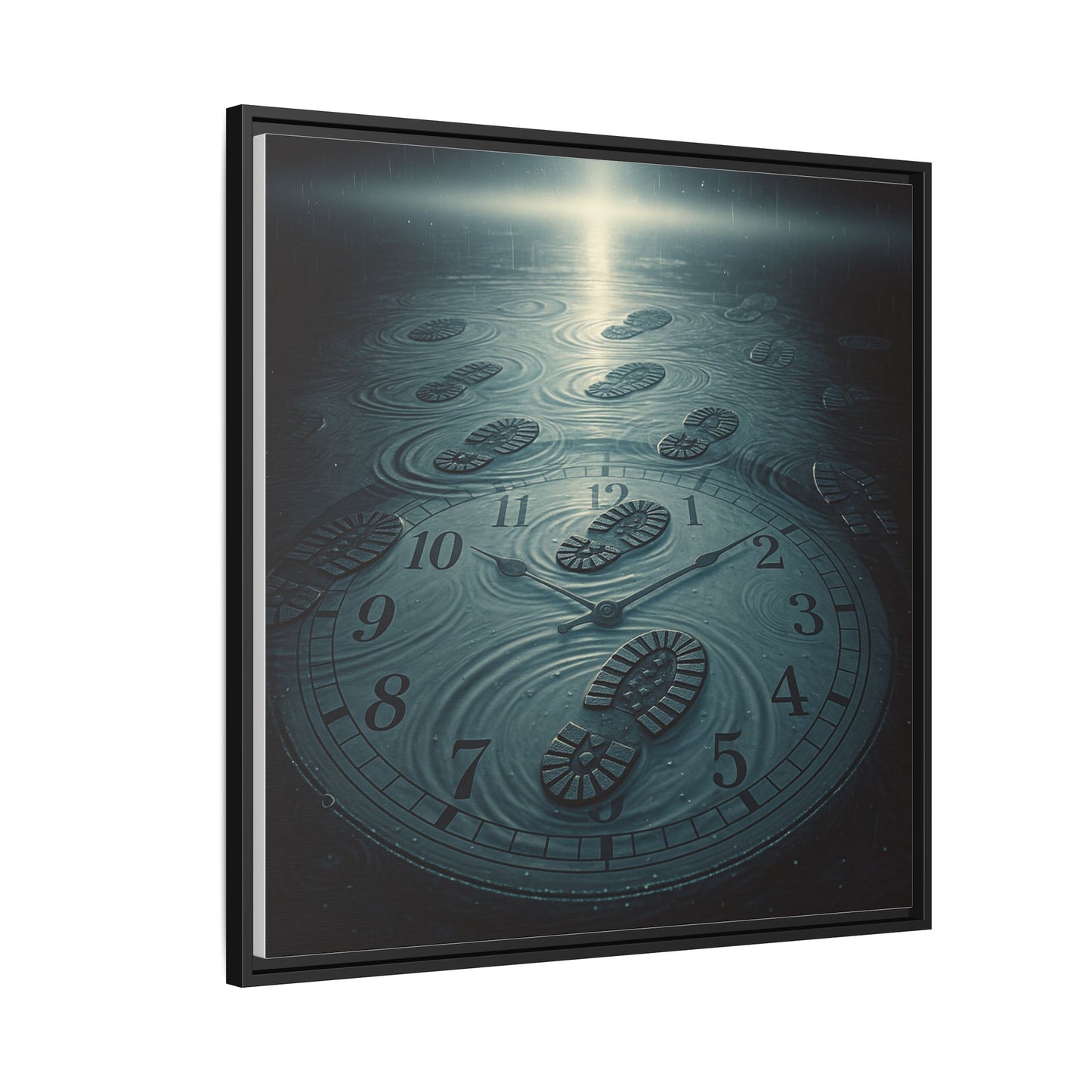 Vestund | Square Canvas Wall Art – 30x30" (76x76 cm), Black Frame, Pinewood & Cotton-Polyester Blend